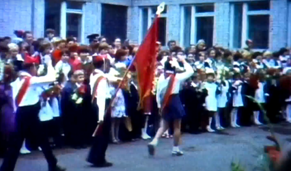 Школьная линейка на 1 сентября в СССР